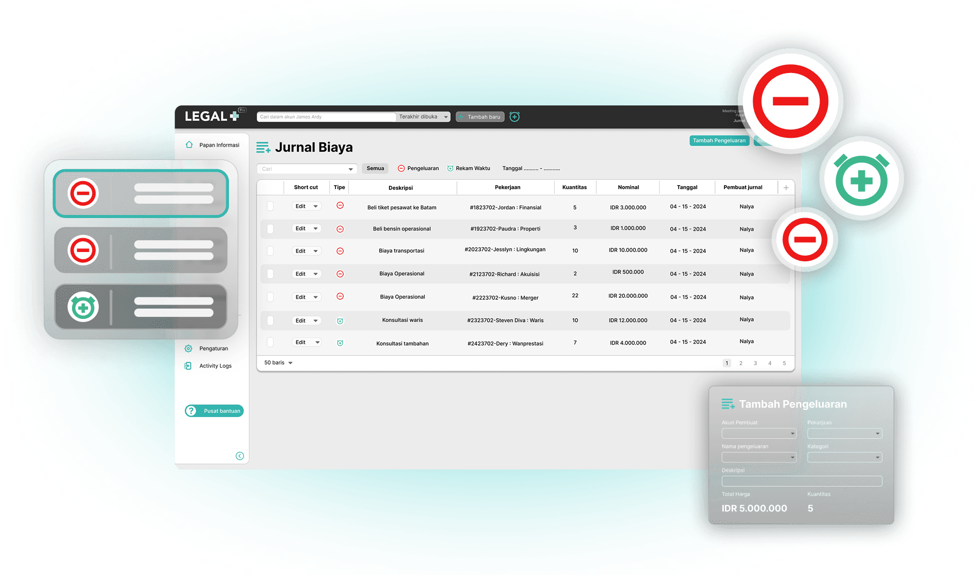 Legal Plus - Fitur Pengelolaan Keuangan