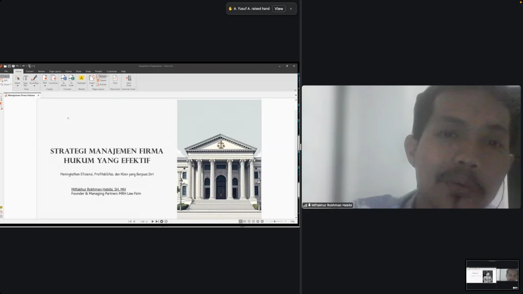 Legal Plus - Webinar Strategi Mengelola Kantor Hukum
