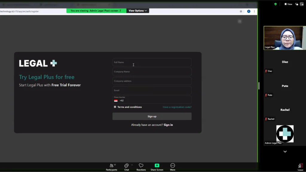 Legal Plus - Dokumentasi Beta Collaborators 1